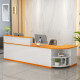 Company Reception Desk, Bar Counter, Cashier Counter, Semi-Circular Corner Commercial Counter for Education and Training Institutions, Simple and Modern