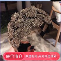 Cover white hair artifact Baotou cover white hair headscarf summer headband wide hair band Mother hair hoop grooming Japanese and Korean