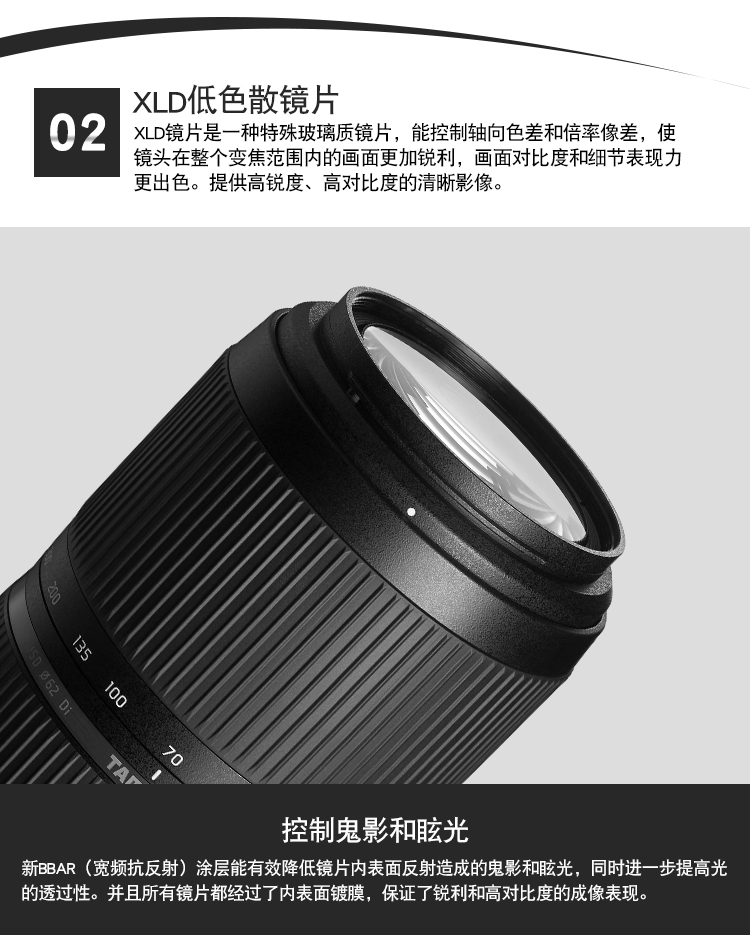 Tamron 70-300mm F 4-5.6 Di VC USD Ống kính ống kính tele dài thể thao Canon miệng