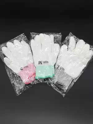 Painted gloves PU painted finger white gloves dust-free breathable nylon non-slip work gloves