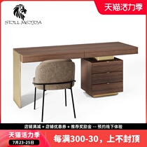 Office desk Simple home desk Light luxury bedroom Stainless steel design writing desk Study Desktop computer desk A2