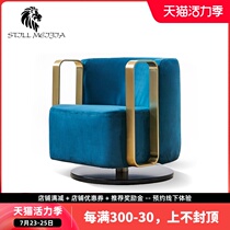 Light luxury leisure chair postmodern living room single sofa Designer coffee chair Hotel model room backrest chair H2