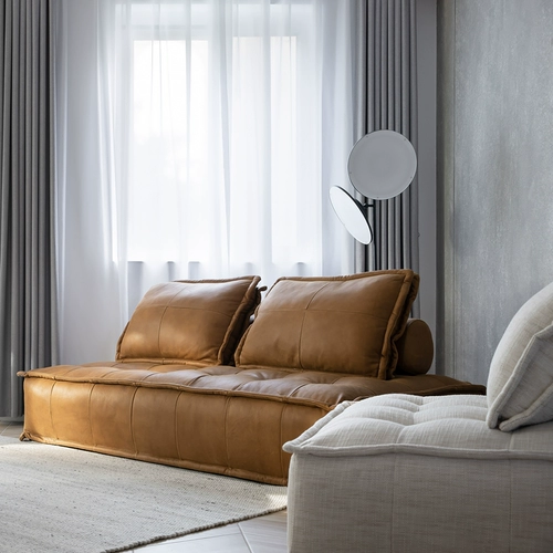 Оригинальные азиадесы северная экспрессия среднего ретро-стиля/пидмонт кожаный диван комбинированный модуль тофу блоки тофу