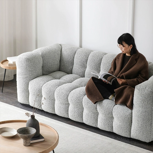 Северные выражения/боба зефирно -тканевый диван/Азиад оригинальный антикварный простые бархатные бархатные серого