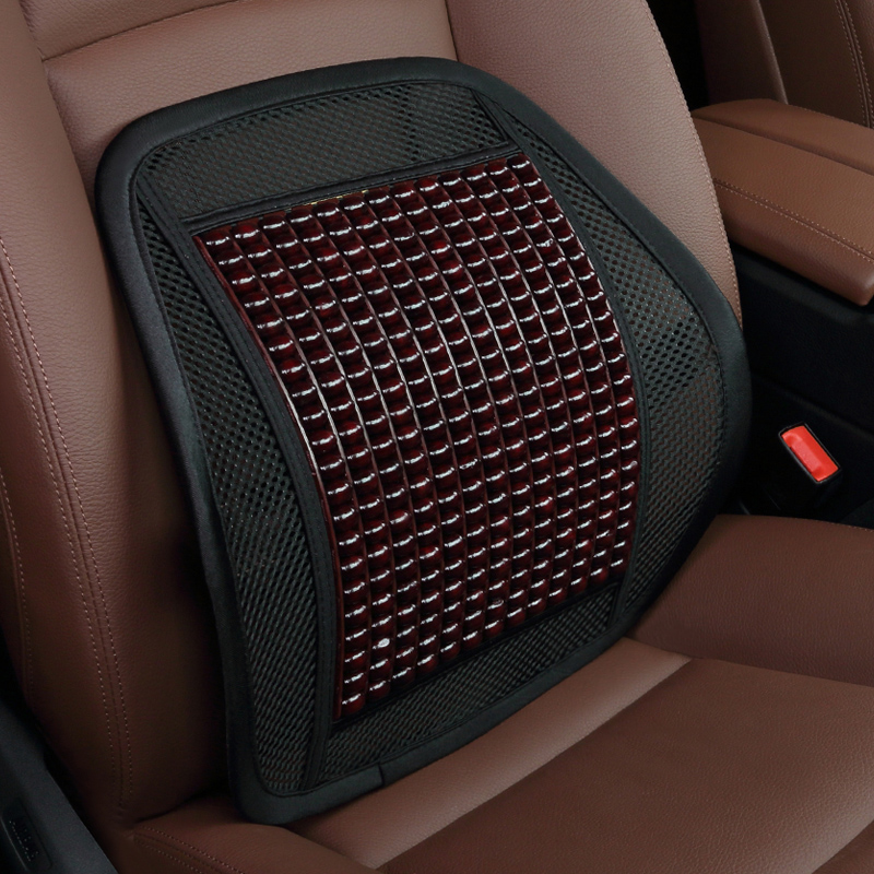 Wooden beads summer car waist pillow waist cushion universal breathable seat waist back cushion four seasons car with waist off