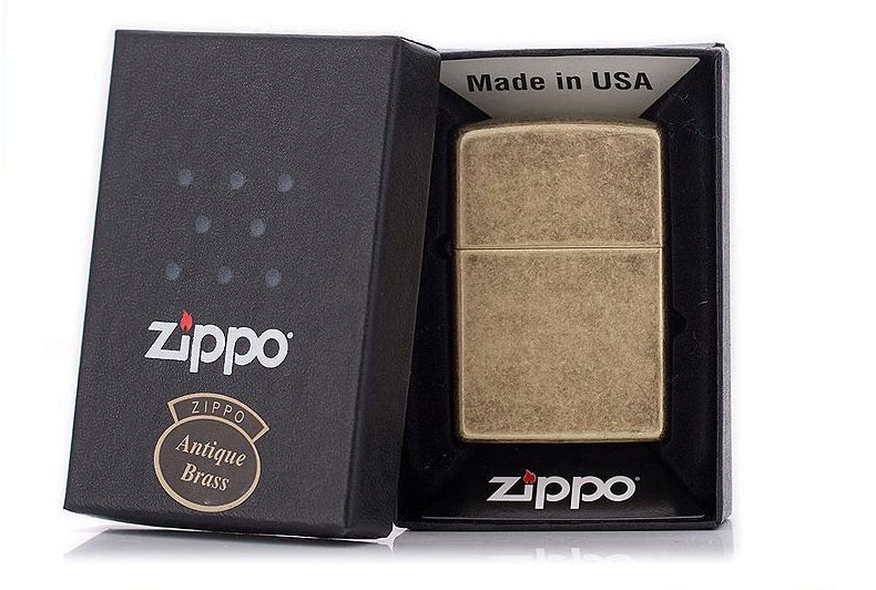 Bật lửa zippo chính hãng bằng đồng cổ hoa cát 201FB chính hãng nam zppo chính hãng - Bật lửa