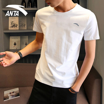 Anta short-sleeved t-shirt mens 2021 new spring breathable quick-drying sports top round neck large logo t-shirt half sleeve