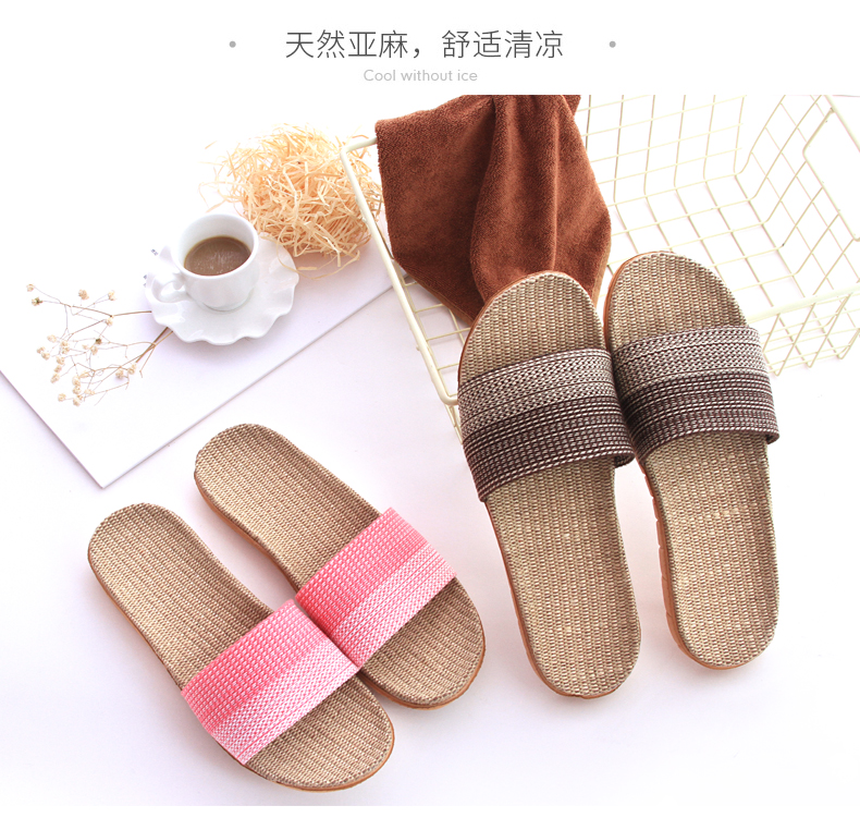 Trang chủ dép chống trượt nặng đáy nữ mùa hè vài lanh dép trong nhà gỗ dép sàn nhà và dép nam mùa hè - Trang chủ dép mang nhà tắm