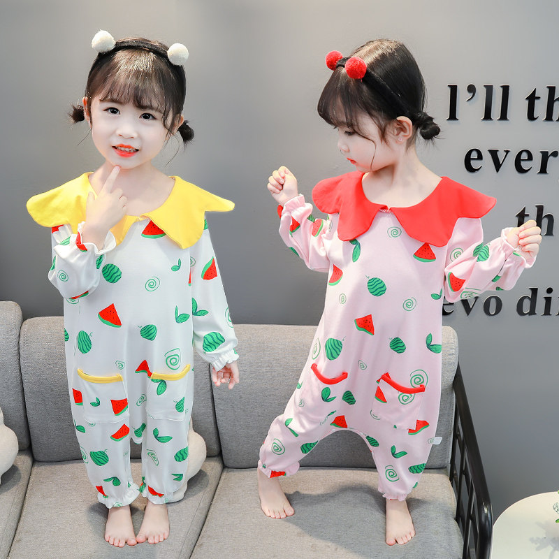 Baby Sleeping Bag All Season Universal Money Two-way Bracelet Baby Spring Autumn Thin with legs anti-kick by children's pure cotton pyjamas