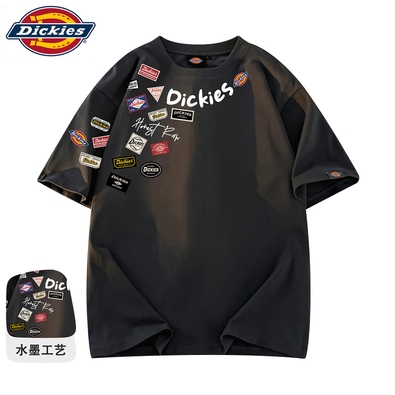 Dickies Official Authentic American-Style Solid Color Summer Versatile Loose Printed Crew Neck Pure Cotton Short-Sleeve T-Shirt for Men Dickies Official Authentic American-Style Solid Color Summer Versatile Loose Printed Crew Neck Pure Cotton Short-Sleeve T-Shirt for Men