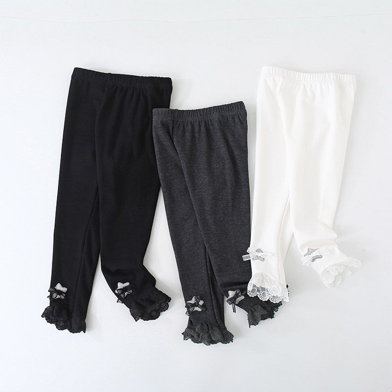 Girls 2022 new autumn and winter outer wear inner pants baby warm cotton pants children's pants