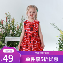 Impression Childhood Girl Sleeveless Dress 2022 Summer New Vest Harness Girl Child Princess Nepotism