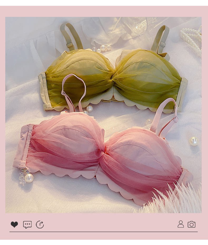 无肩带内衣女聚拢防滑无钢圈隐形小胸显大文胸日系抹胸一字肩胸罩详情18