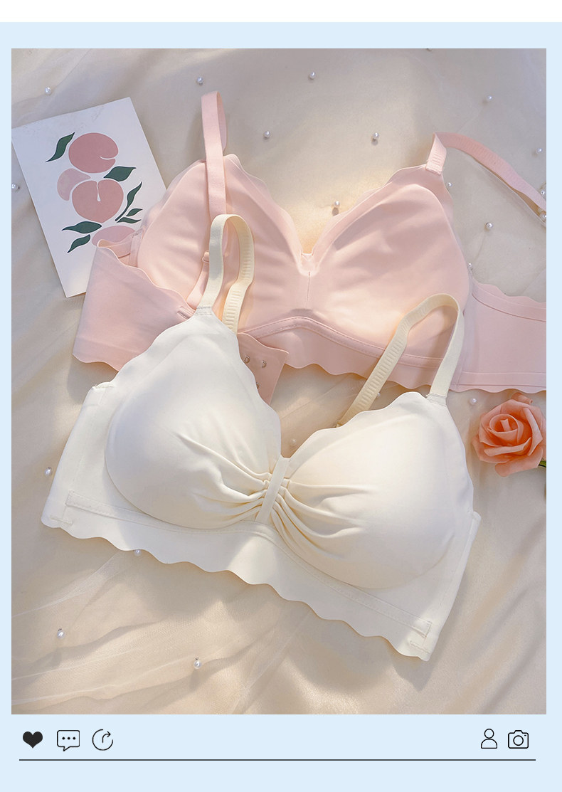 夏季薄款无痕内衣女小胸聚拢新款防下垂收副乳少女文胸罩套装透气详情30