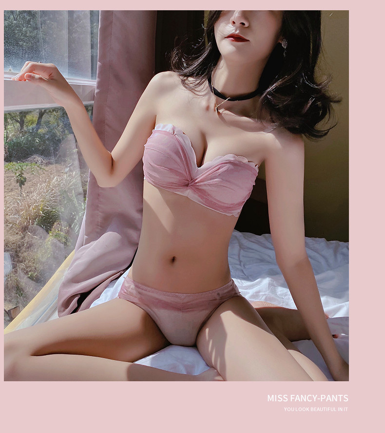 无肩带内衣女聚拢防滑无钢圈隐形小胸显大文胸日系抹胸一字肩胸罩详情27