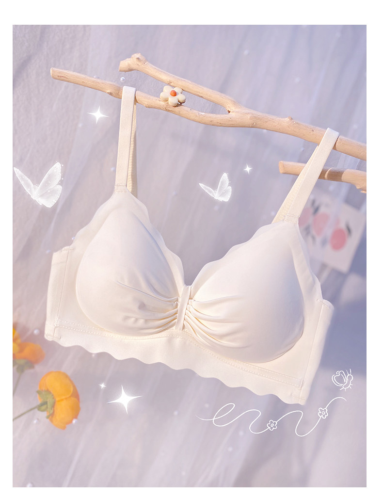 夏季薄款无痕内衣女小胸聚拢新款防下垂收副乳少女文胸罩套装透气详情28