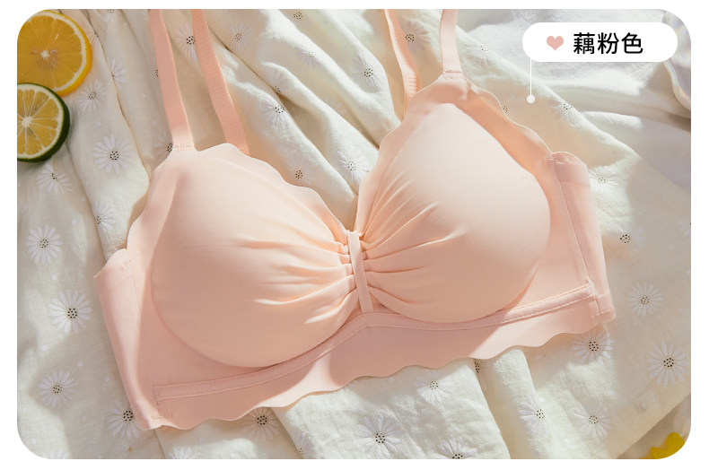 夏季薄款无痕内衣女小胸聚拢新款防下垂收副乳少女文胸罩套装透气详情42