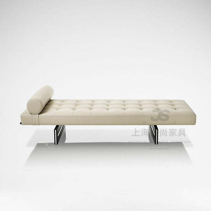 Nordic light luxury bedroom leather bed end stool living room leather art rest stool modern minimalist metal shoe changing stool sofa stool