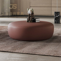 Nordic Woven Round Home Sofa Leather Stool Ideostyle Creative Mall Hotel-like room Rest stool for shoe-changing stool