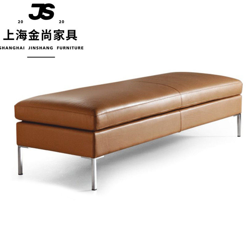 Nordic light luxury bedroom bed end stool metal living room now simple leather art shoe changing sofa stool cloakroom bench