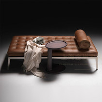  New American leather household bed tail stool bedside tread metal light luxury living room rest stool quality model room shoe stool