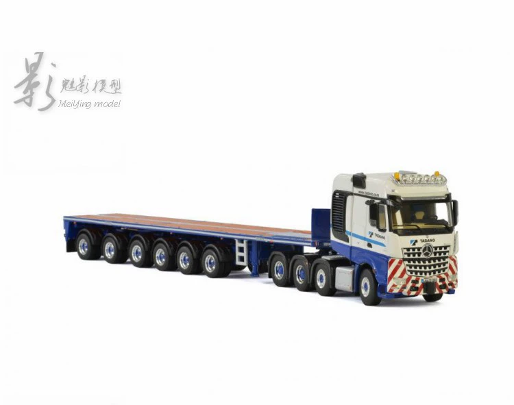 WSI 1:50 Mercedes-Benz MB 8x4 mô hình xe hợp kim kéo phẳng kiểu Tadano 04-2052 - Chế độ tĩnh