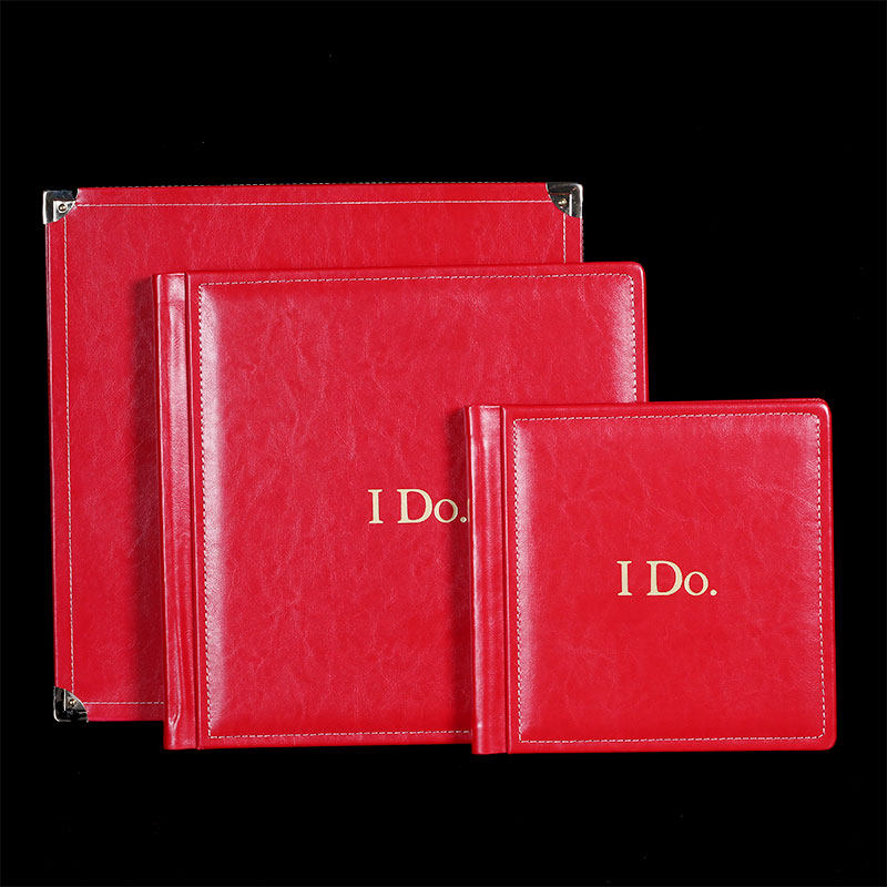 Photo studio wedding photo album refined into the album leather custom red wedding photos production souvenir book wedding photos