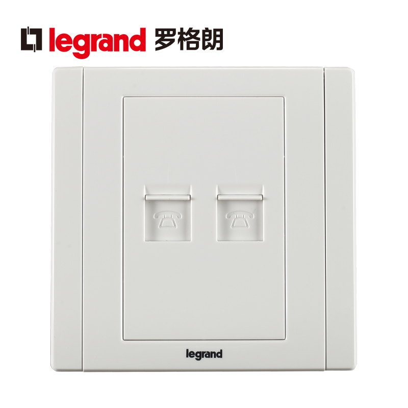 tcl Legrand switch socket switch panel Meihan Ya white 86 type two telephone socket