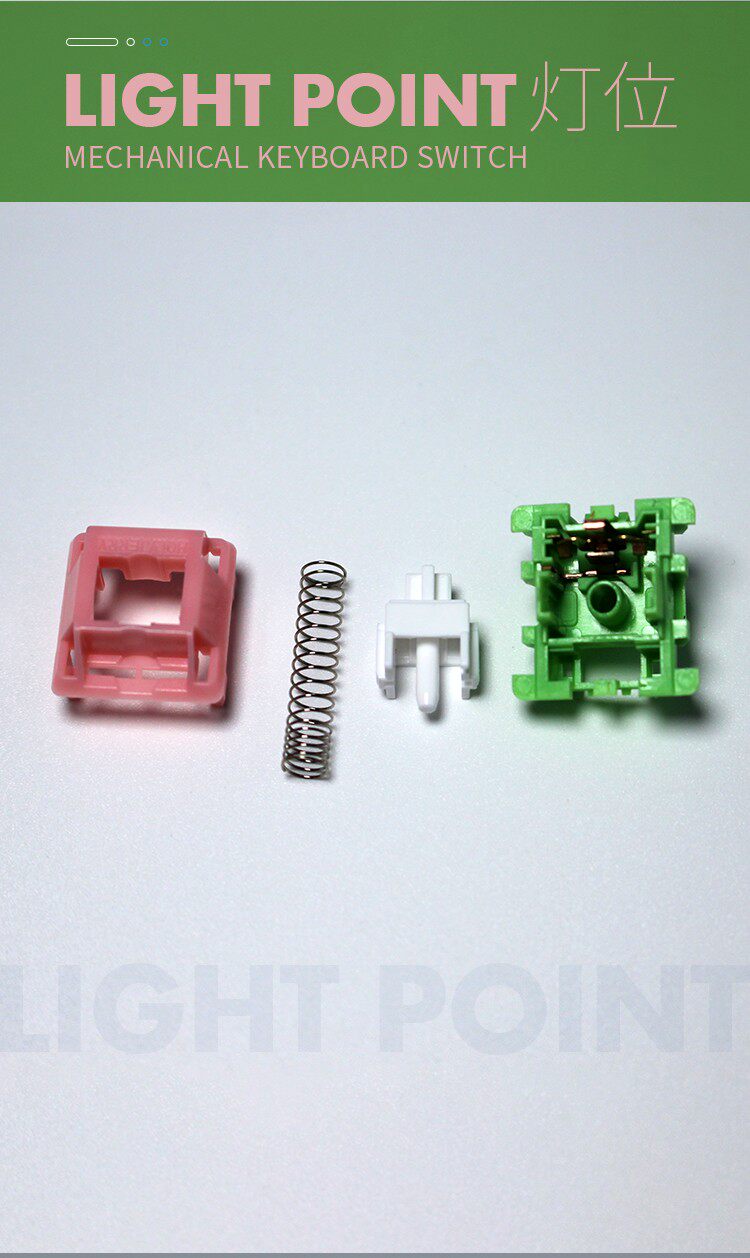 Вал 病毒轴 金粉轴客制化机械键盘轴体开关58g触发提前段落轴cherry 9148153971