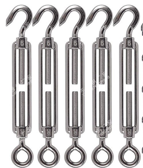 Authentic 304 stainless steel flower orchid screw M6 puncture flower basket steel rope pull strawler adjustment length of 6mm