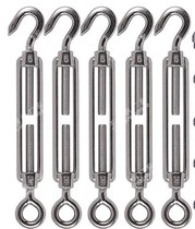 Authentic 304 stainless steel turnbuckle screw M4 open flower basket wire rope tensioner tension adjuster 4mm