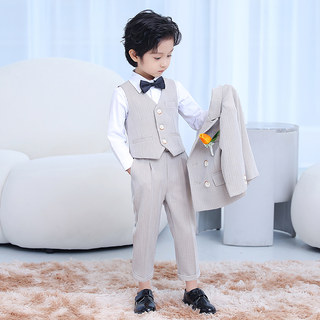 Children's small suit jacket suit flower girl dress British fashion handsome boy one-year-old banquet fashion foreign style spring