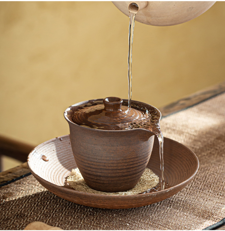 Japanese coarse TaoYan mud hand grasp pot of unglazed teapot tea bearing loofah pet pot pad kung fu tea tureen pot bearing