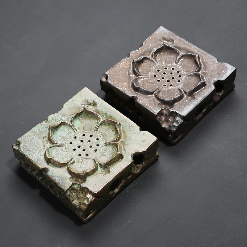 Japanese zen pot bearing Chinese square bearing plate retro ceramic tea set dry mercifully tea pot lotus small tea sets tea sea