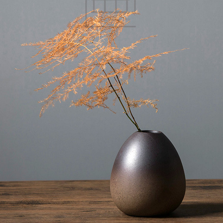 Keay Zen Willis handcrafted coarse pottery vase Japanese style ceramic flower inserted tea table hydropony small flower insert handicraft swing decoration