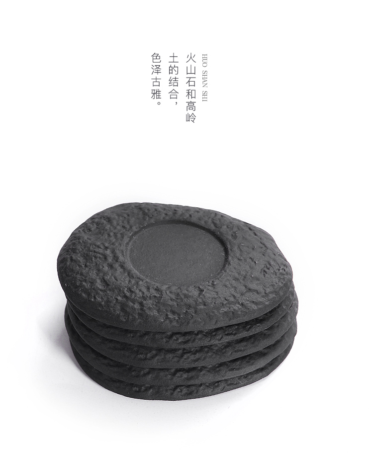 Japanese coarse pottery checking tea cup lava rock - coasters ceramic cup sample tea cup hat to individual CPU master CPU