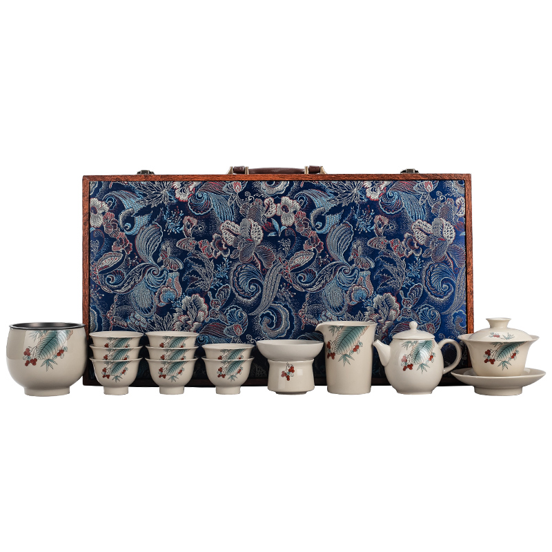 Japanese ceramics kung fu tea set suit household tureen teapot plant ash and restoring ancient ways of a complete set of cups in the living room