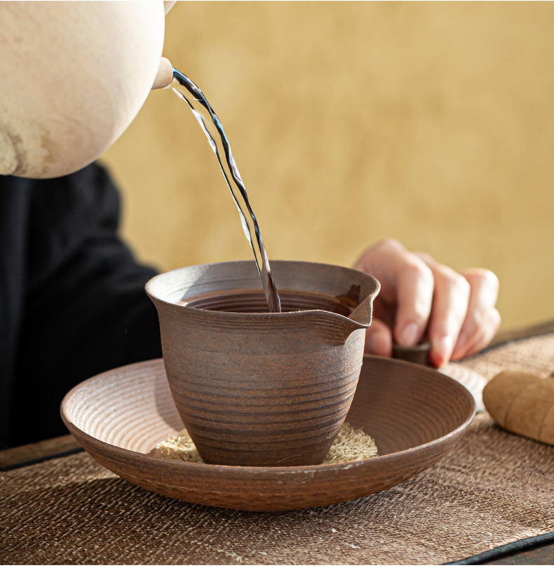 Japanese coarse TaoYan mud hand grasp pot of unglazed teapot tea bearing loofah pet pot pad kung fu tea tureen pot bearing