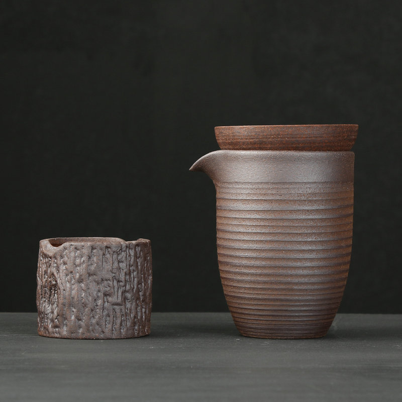 Day Style Coarse Pottery with Jingjing Fair Cup Gongfu Tea Accessories Original Mine Retro Sub-Tea Instrumental Rock Clay Zen of Tea Road