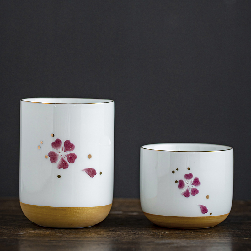 Japanese glass ceramic restoring ancient ways is the name plum flower cup large hotel restaurant tea cup home ultimately responds CPU master CPU