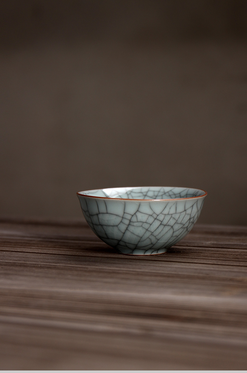 Elder brother up with tea set longquan celadon ice crack up sample tea cup masters cup ceramic cups kongfu tea cup