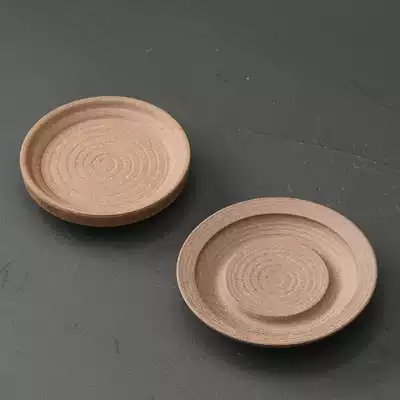 Japanese-style rough pottery tea mat coaster old rock mud tea cup mat tea ceremony Kung Fu Cup holder tea tray tea set accessories insulated dish