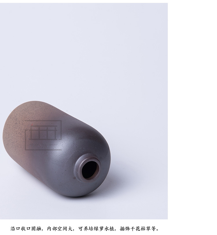 Kate zen flower implement manual coarse pottery vases, Japanese ceramics hydroponic flower tea flower handicraft furnishing articles