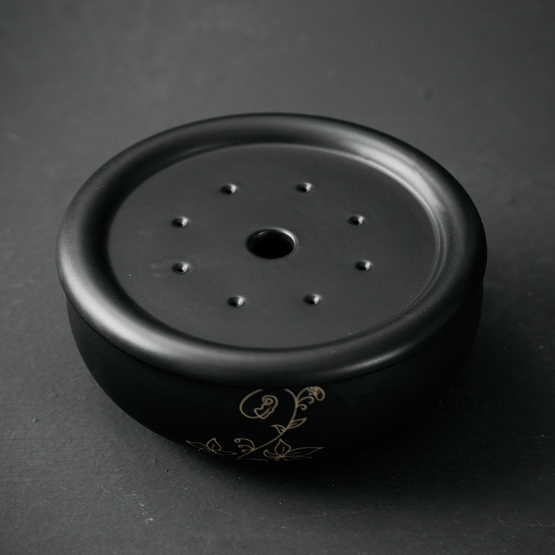 Japanese coarse pottery tea tray was large pot bearing ceramic checking round small dry mercifully tea kungfu tea set storage tray