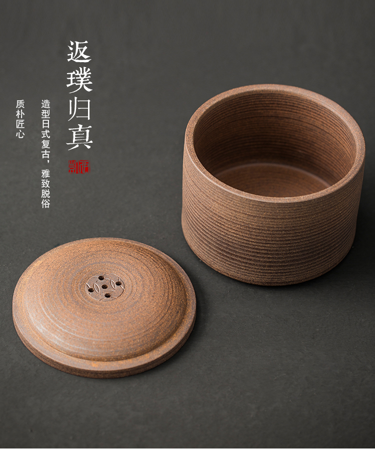 Japanese coarse pottery hand made in hot tea to wash mud rock in hot pot of large cylinder round pot bearing cups to wash to kung fu tea accessories