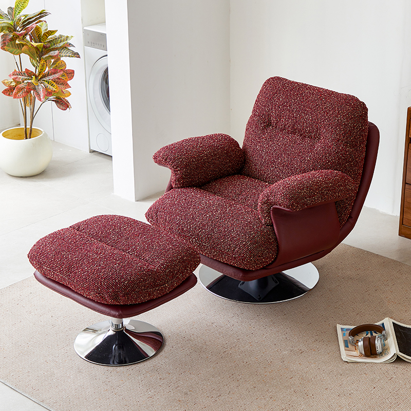 Luqi Aesthetics Single Leisure Sofa Recliner Living Room Swivel Backrest Adjustable Designer Lazy Bagel Sofa Chair
