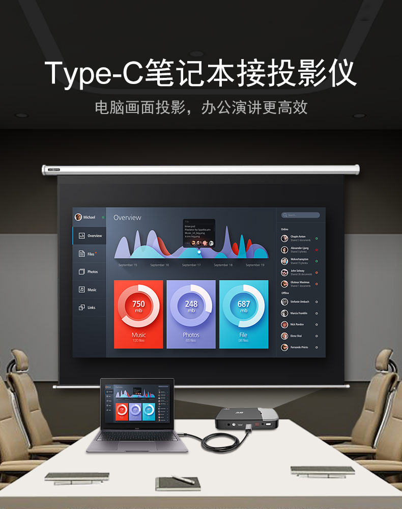 Up và ổn định type-c switch HDMI chuyển đổi MacBookPro của Apple máy tính xách tay chiếu TV kết nối Huawei Mate10 điện thoại cáp adapter độ nét cao màn hình dàn diễn viên - Phụ kiện máy tính xách tay túi chống sốc máy tính