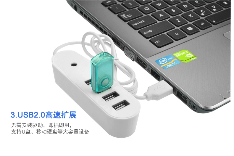 Ổn định của máy tính đa chức năng HUB mở rộng trung tâm giao diện usb chuyển đổi với splitter điện usb tốc độ cao - USB Aaccessories