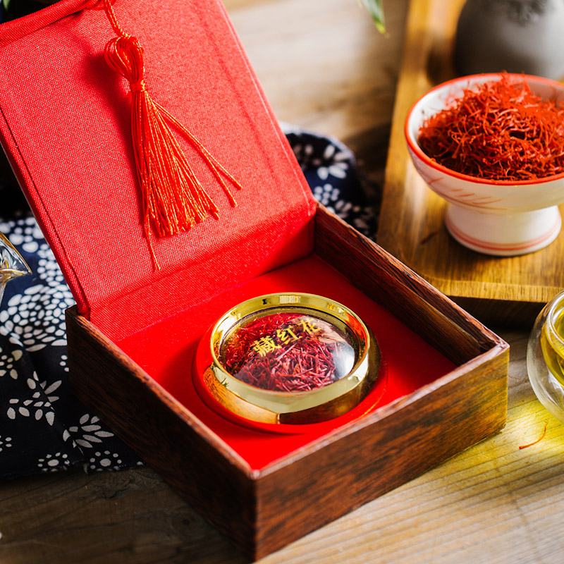 Red flower 6g Tibetan Zang safflower Non-Iranian special class gift box loaded with 10g and 5g loaded Western red flowers