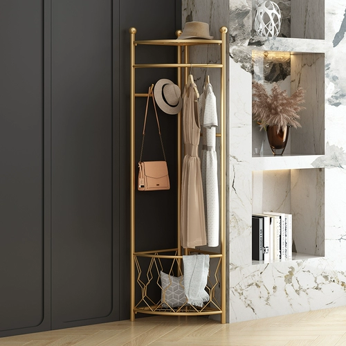 Угол угловой простая вешалка спальня пол -навесовать вешалка для вешалки для заквадрата, кровати, кровати, чтобы заснуть и надеть одежду ночью, не занимая пространство